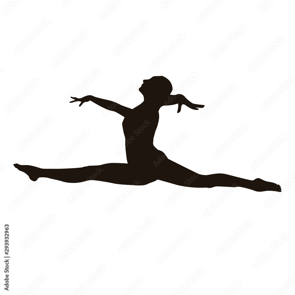 Silhouette of a gymnast