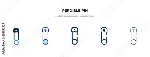 perdible pin icon in different style vector illustration. two colored and black perdible pin vector icons designed in filled, outline, line and stroke style can be used for web, mobile, ui photo