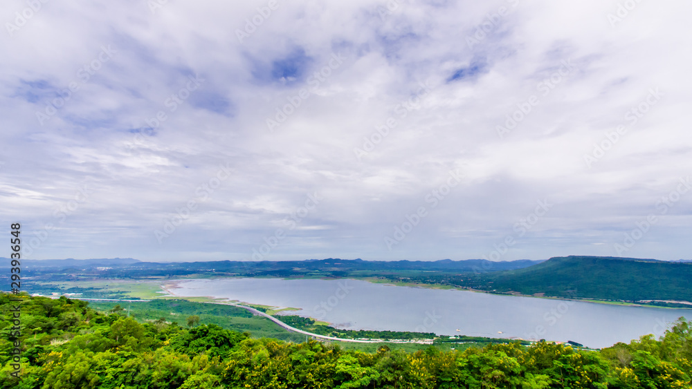landscape Natural Attraction on the dam lamtakong nakhonratchasima thailand