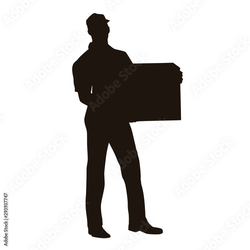 Delivery Man Silhouette