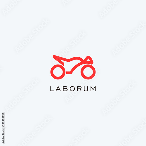 Motorcycle sport logo with modern concept design vector icon symbol