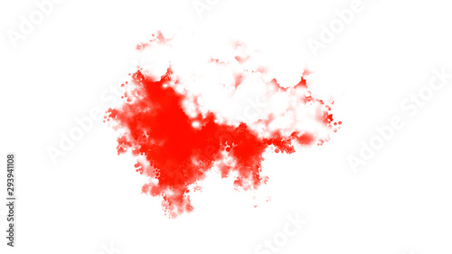 Blood drops on white background. Blood brush