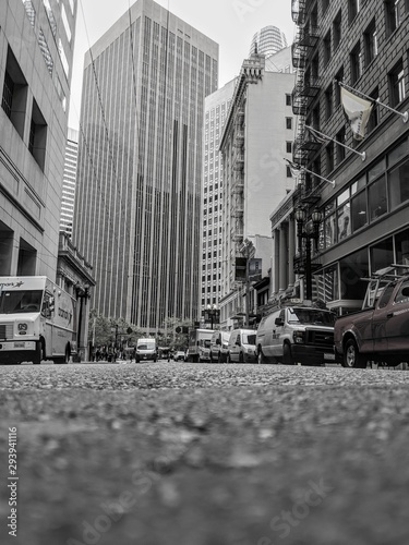 Downtown City Street with Buildings © QB