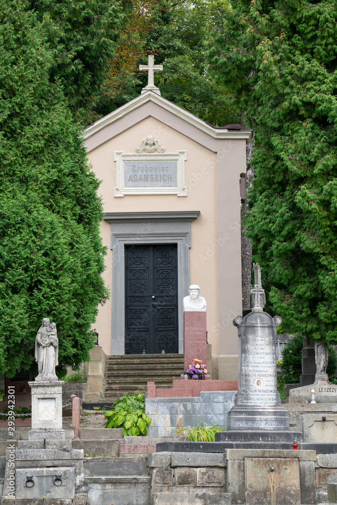 View of historical Lychakiv cemetery in Lviv, Ukraine View of historical Lychakiv cemetery in Lviv, Ukraine