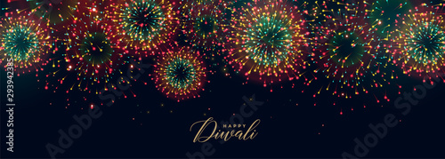 colorful festival fireworks in sky for diwali season