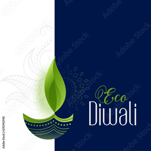 happy eco and safe diwali concept background design
