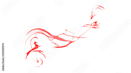 Red ink line of an abstract background