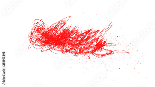 Beautiful abstract red paint brush