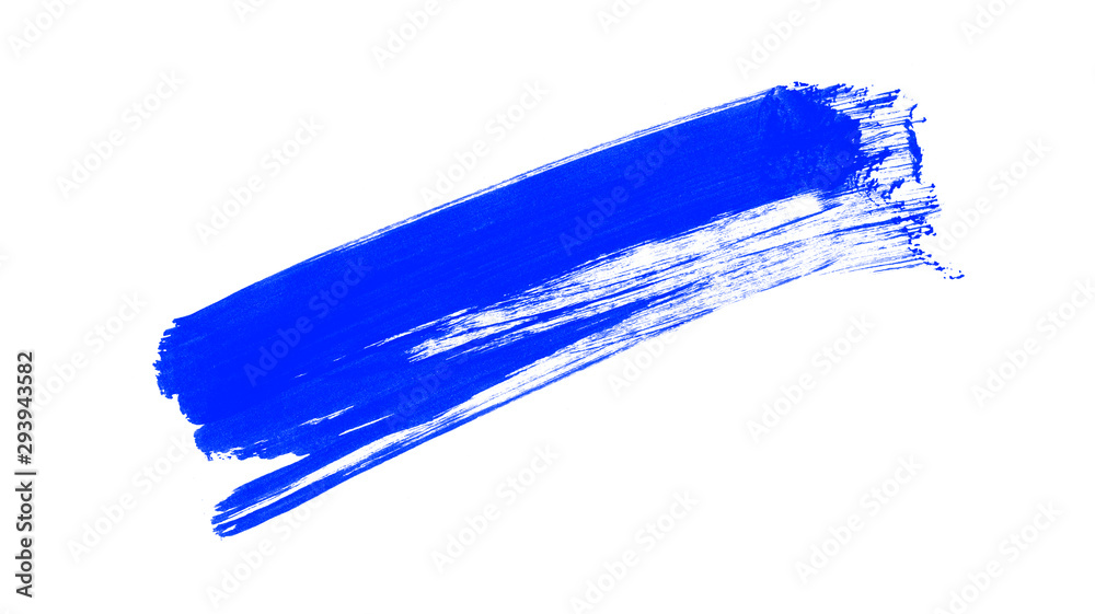Beauty blue paint brush isolated on white background