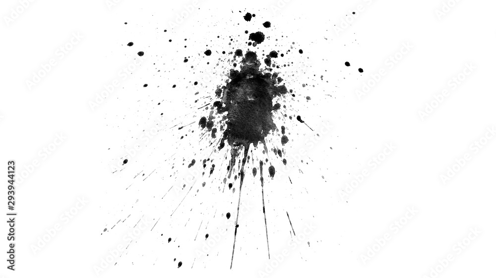 Black ink splat background Black ink splat background