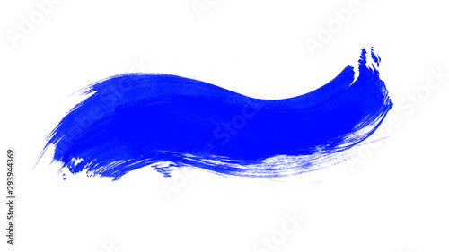 Beautiful blue paint splash isolated on white background