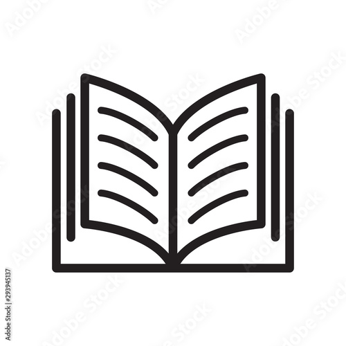 Book Icon Trendy Flat Design 