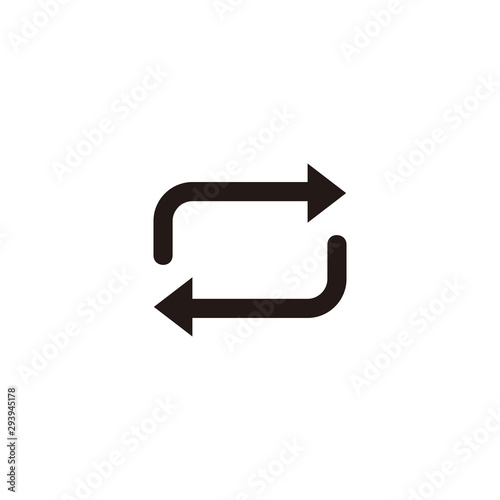 Reverse arrow icon symbol vector