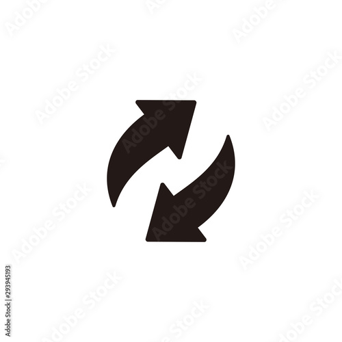 Reverse arrow icon symbol vector