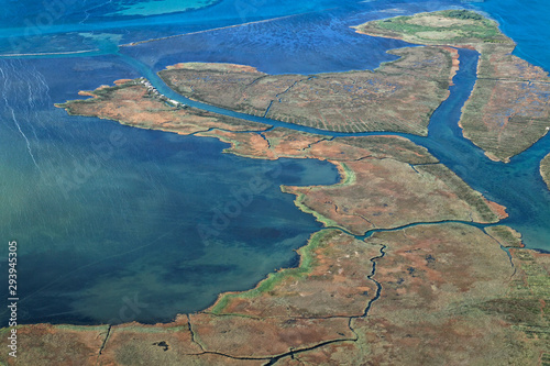 Salt marsh on the Neretva River delta, Croatia