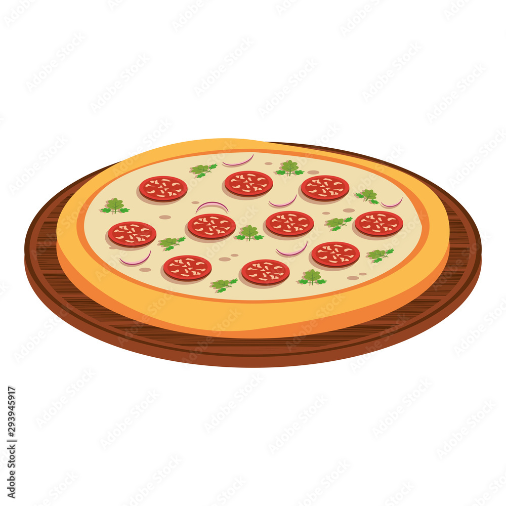Fototapeta delicious italian pizza design