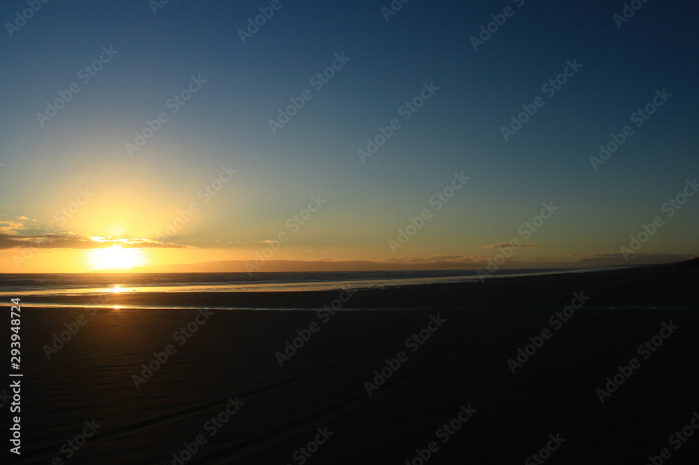 Sunset At Oretti beach Invercargill New Zealand