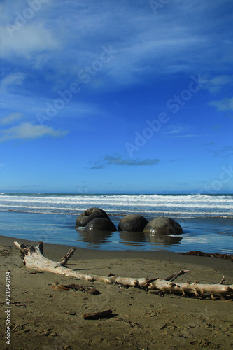 Moeraki Boulders Beach New Zealand