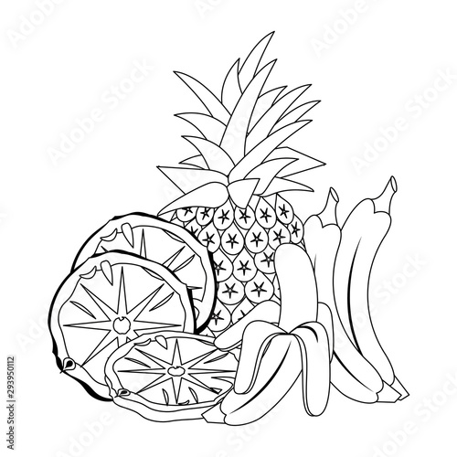 Tropical fruits design