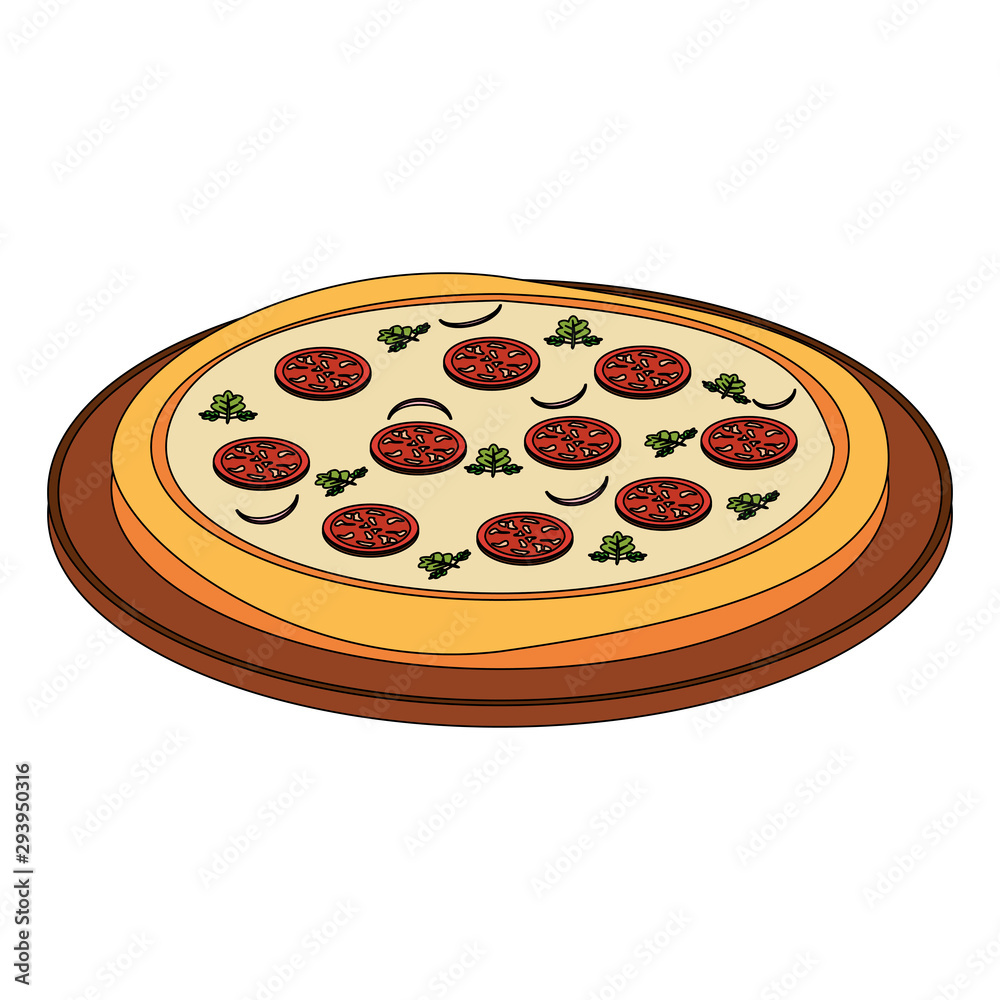 Fototapeta delicious italian pizza design