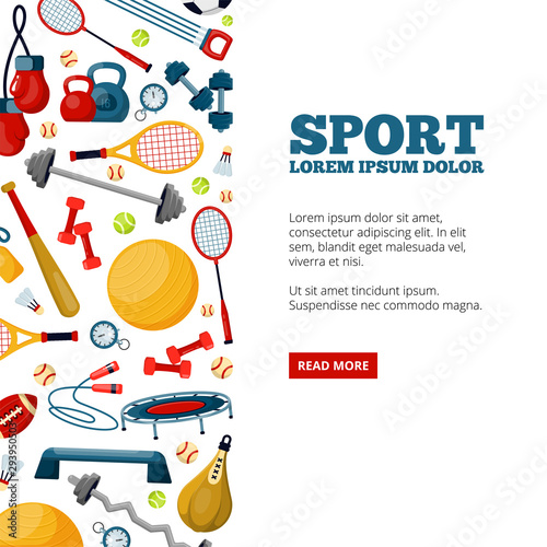 Sport center landing page vector template Bodybuilding