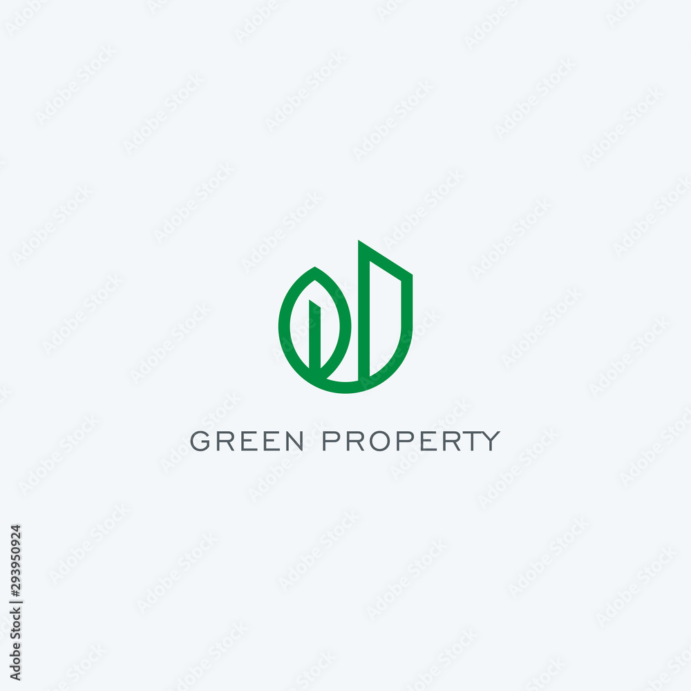 Green city real estate logo design. Apartment house icon vector house symbol Green city real estate logo design. Apartment house icon vector house symbol