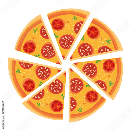 slices italian pizza design