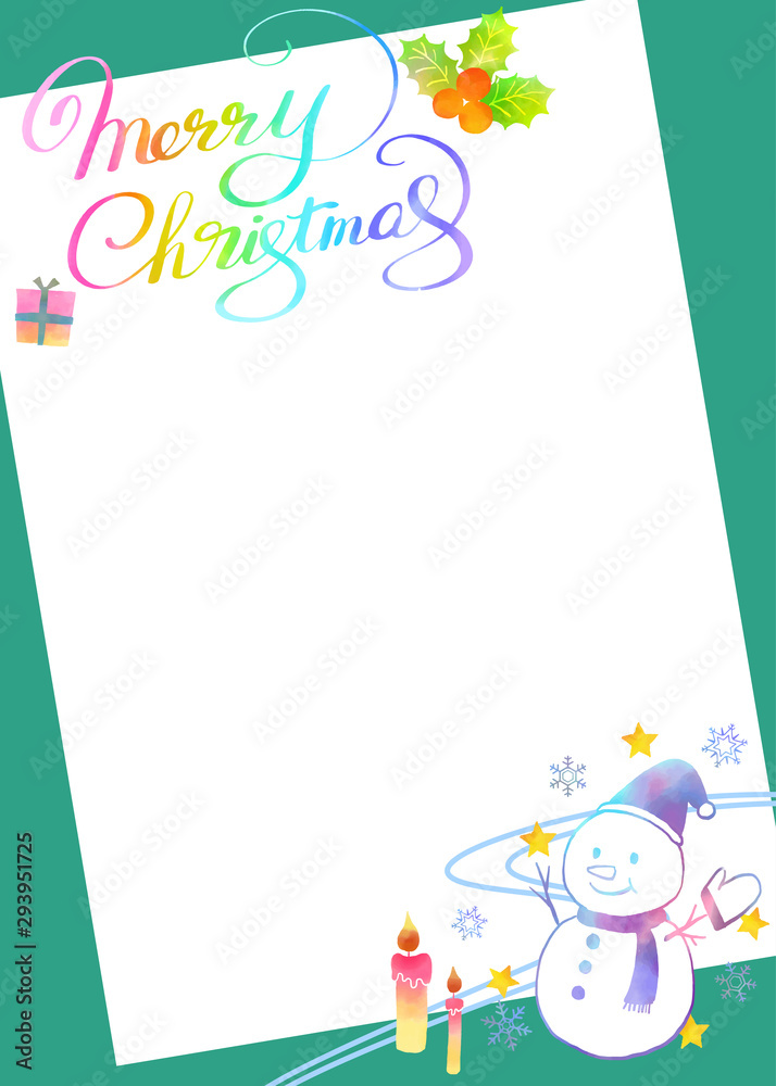 水彩のクリスマスイラスト 水彩のクリスマスイラスト