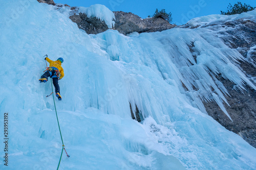 Water ice climbing