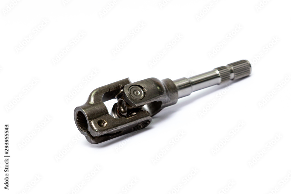 Steering joint for car isolated on white background Steering joint for car isolated on white background