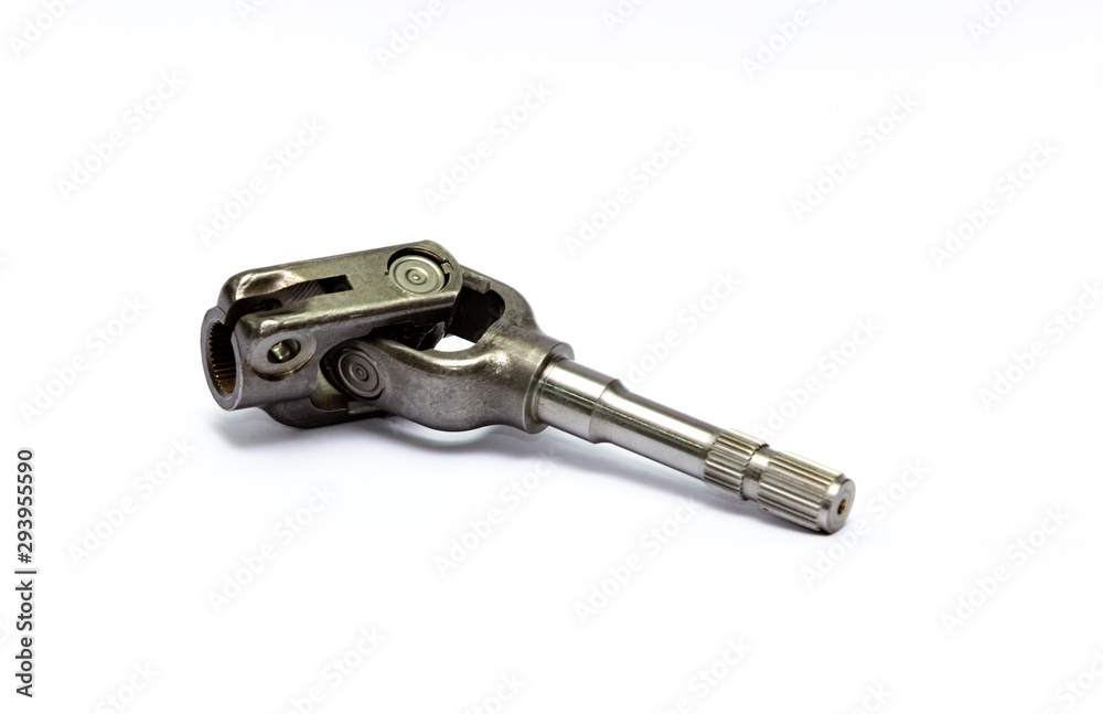 Steering joint for car isolated on white background Steering joint for car isolated on white background