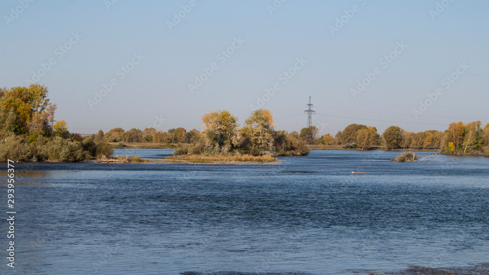 River landscape. Autumn landscape. River.