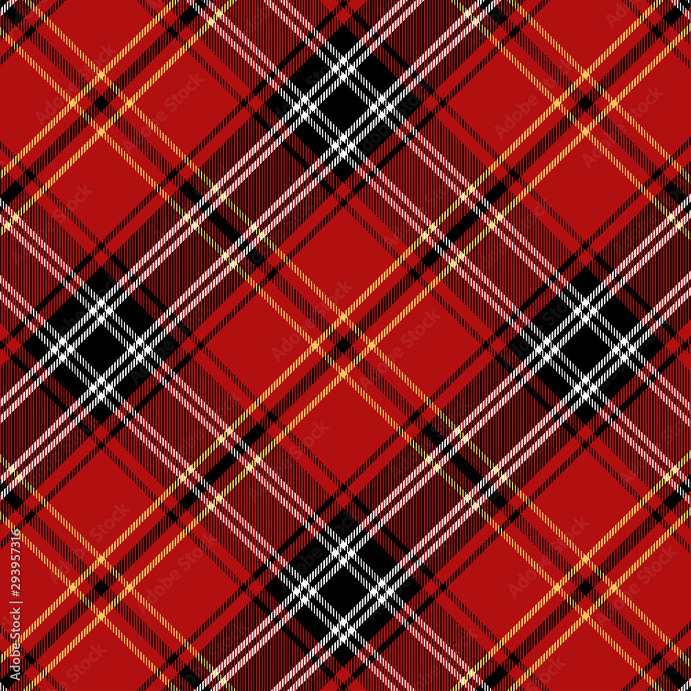 Tartan Pattern in Red and Black.