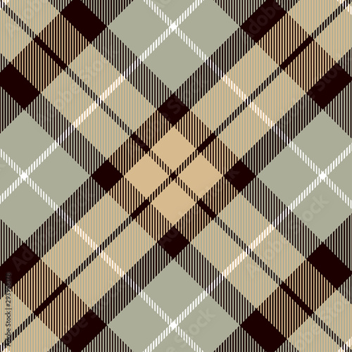 Tartan Pattern in Brown and Gray.