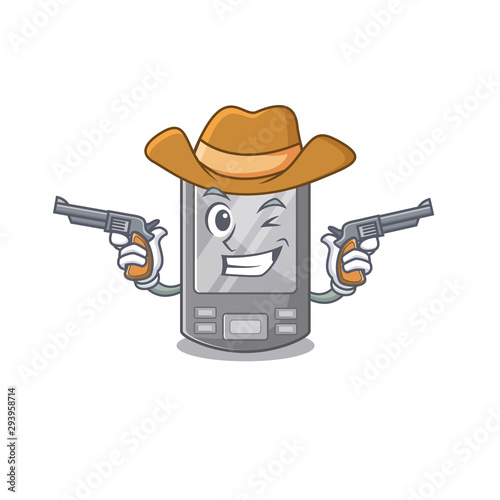 Cowboy personal digital assistant on a character