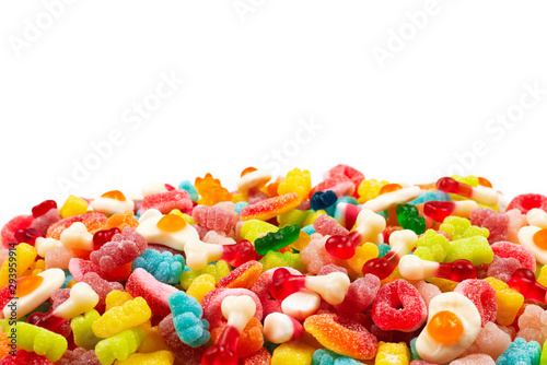 colorful candy on white background