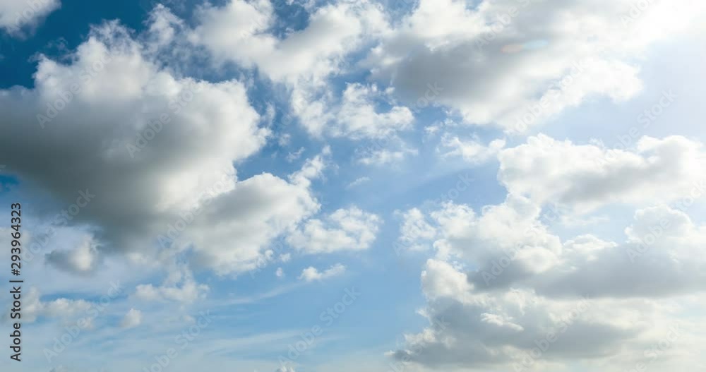 Beautiful blue sky and fast moving clouds with sun.sky clouds nature background.4K time lapse. Beautiful blue sky and fast moving clouds with sun.sky clouds nature background.4K time lapse.