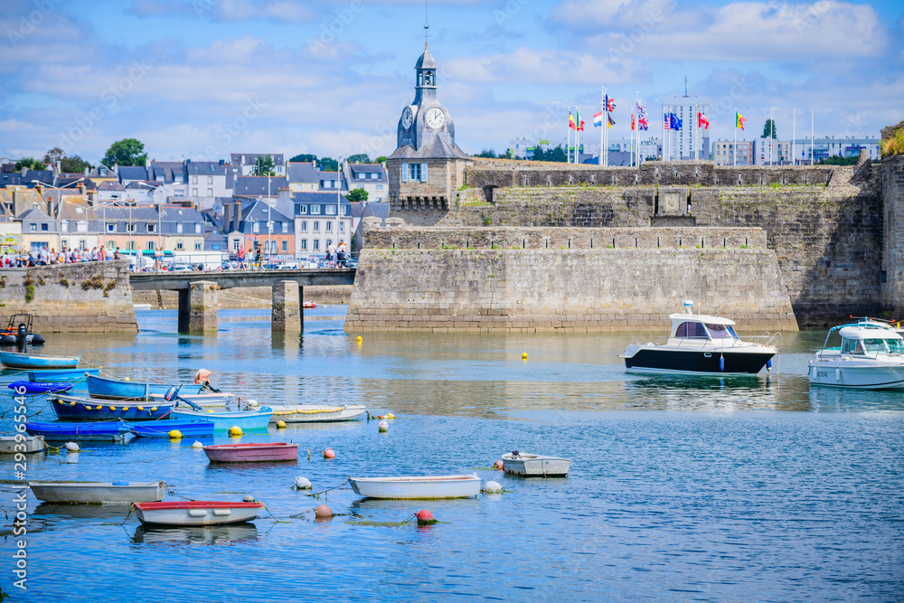 Boats and ships in the port of Concarneau. Brittany. France Stock Photo |  Adobe Stock