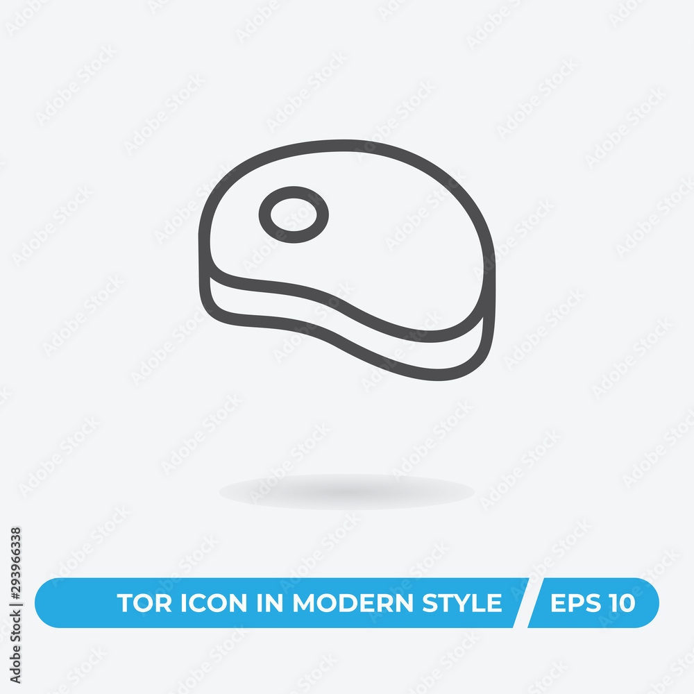 Meat steak vector icon, simple sign for web site and mobile app.