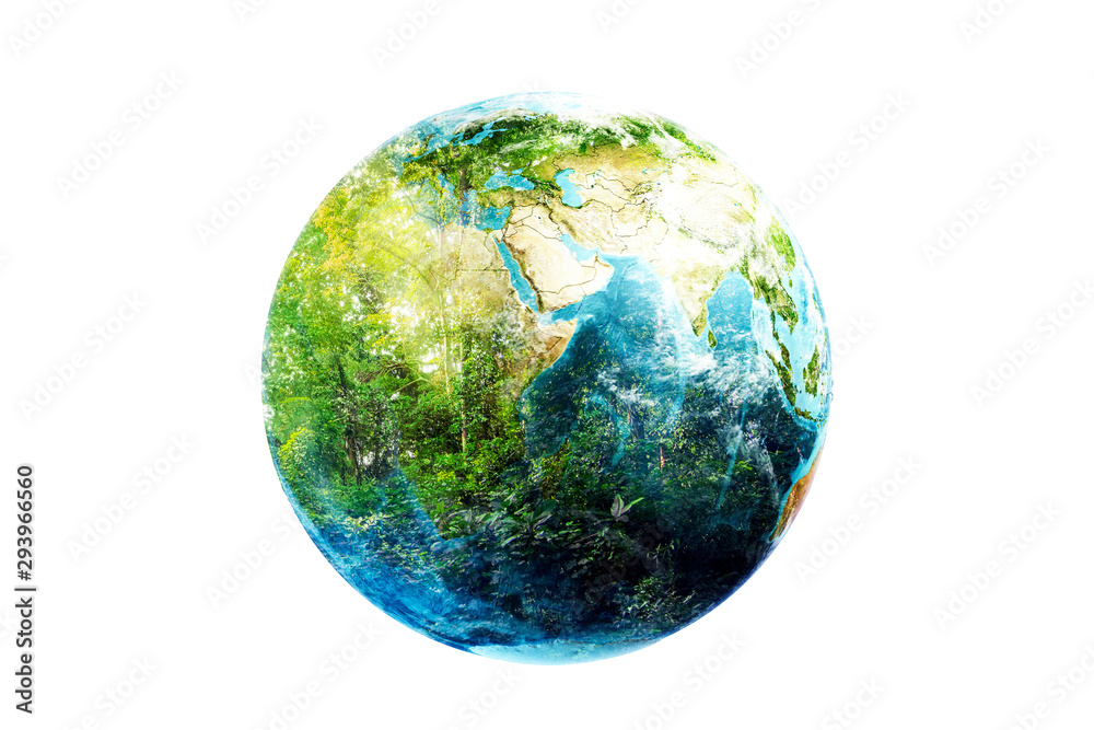 Fototapeta premium Earth with the nature. Bright earth with the nature