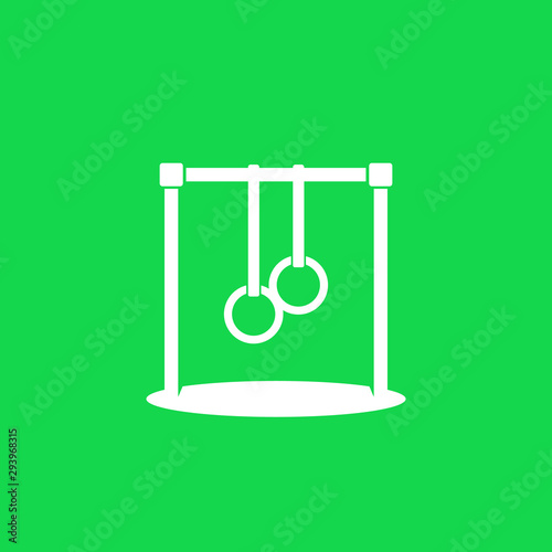 Bar with gymnastics rings icon