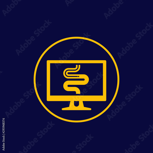 endoscopy vector icon in circle