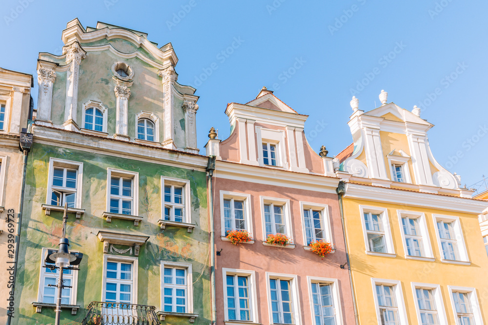Poznan in Poland. Renaissance tenement houses
