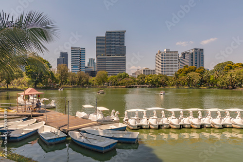 Canvas Print architecture and park bangkok in the afternoon