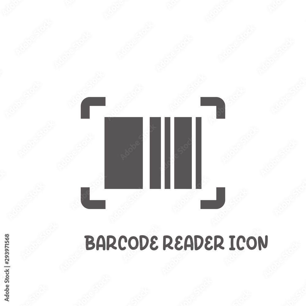 Bar code reader icon simple flat style vector illustration. Bar code reader icon simple flat style vector illustration.
