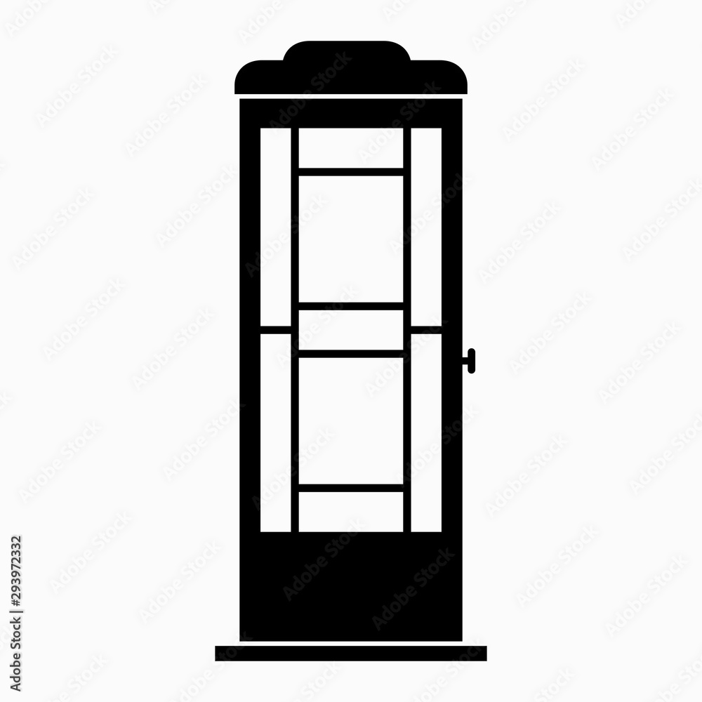 Old style traditional phone booth