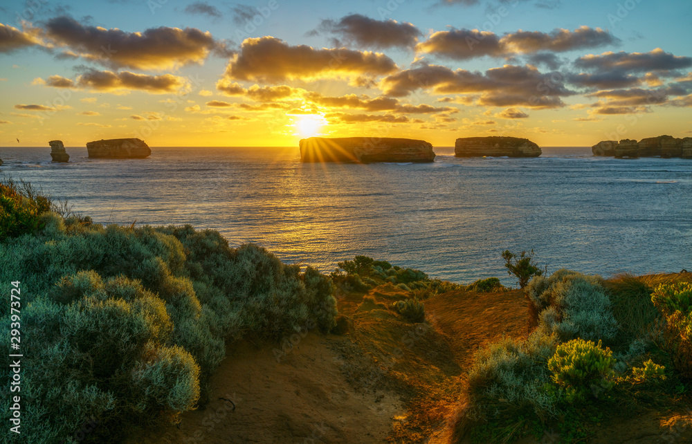 sunset at bay of islands, great ocean road, victory, australia 48