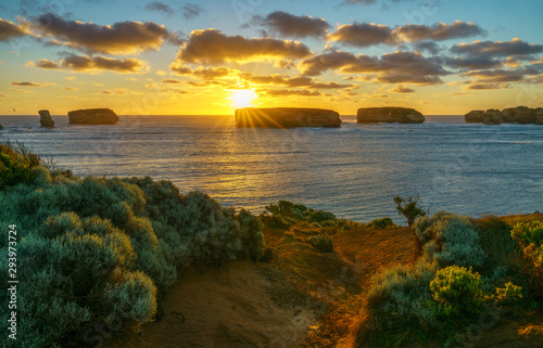sunset at bay of islands, great ocean road, victory, australia 48