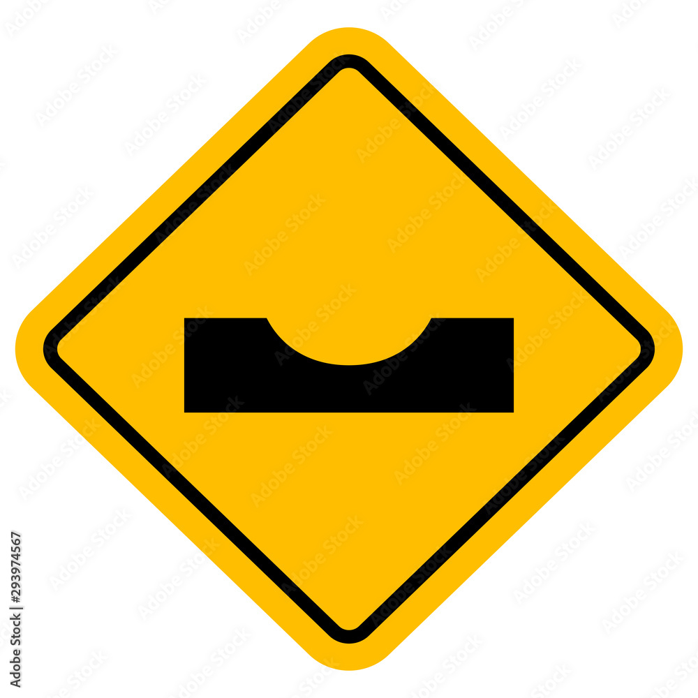 Dangerous deep road sign. Traffic symbol dip vector illustration Dangerous deep road sign. Traffic symbol dip vector illustration