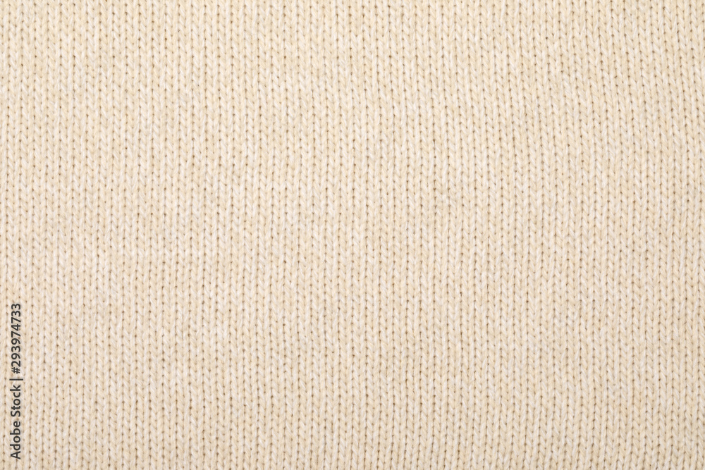 Beige melange knitting fabric textured background Stock Photo